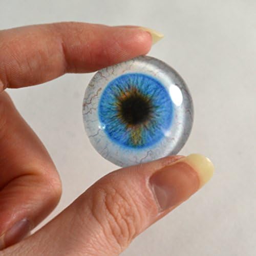 30 ממ עיני זכוכית אנושיות כחולות עם חלבונים חלבונים זוג ייחודי לבובות אמנות, פסלים, אבזרים, מסכות, חליפות פרוות, ייצור תכשיטים, פשיטת