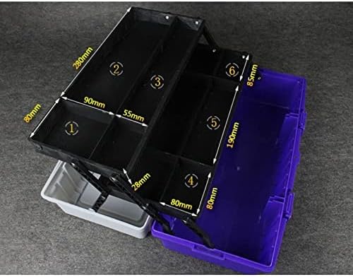 GPPZM תלת שכבתי חומרה פלסטיק ארגז כלים רב-פונקציונלי רב-פונקציה ביתית תיקון בית קופסאות קופסאות קופסאות רכב קופסאות כלי אחסון לאמנות קופסאות