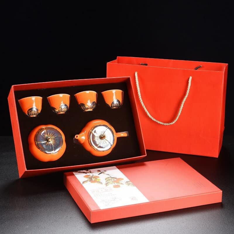 יצרן ישיר מוכר אפרסמון Ruyi Travel Kungfu Set Set Set One POT ארבע כוסות עם מתנות עסקיות של תה.