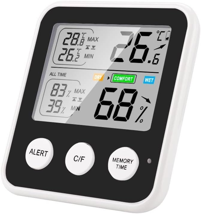 WYFDP טמפרטורה דיגיטלית מד טמפרטורה ולחות טמפרטורה אלקטרונית ביתית רב -פונקציונלית טמפרטורה ולחות