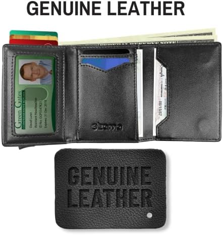ארנק איירטאג חכם דק עם כיס מזומן ומחזיק מפתחות תג אוויר / ארנקי כרטיסי אשראי קטנים מעור אמיתי עם מחזיק איירטאג, חסימת רפיד לגברים ולנשים