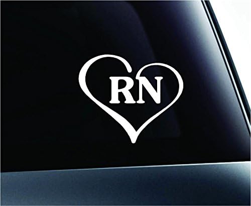 לב אקספרסור לב עם טקסט RN אחות אחות בית חולים אהבה סמל מדבקות מדבקה אהבה של משאית מכונית חלון מדבקת