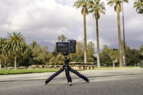 Mini Mini Trachod Mount עבור Canon Sony Fujifilm מצלמות Samsung Nikon, שחור/כחול